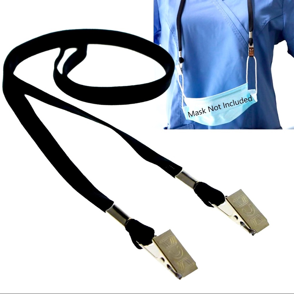 2 pack face mask lanyard over neck clips Amex